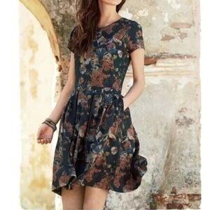 Peruvian Connection Wanderlust Dress Floral‎ Pleated